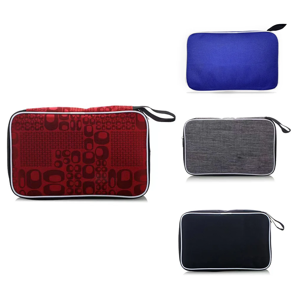 Portable Table Tennis Rackets Bag Dustproof Storage Bag Rectangle Paddle Case Durable Oxford Cloth Table Tennis Racket Accessory