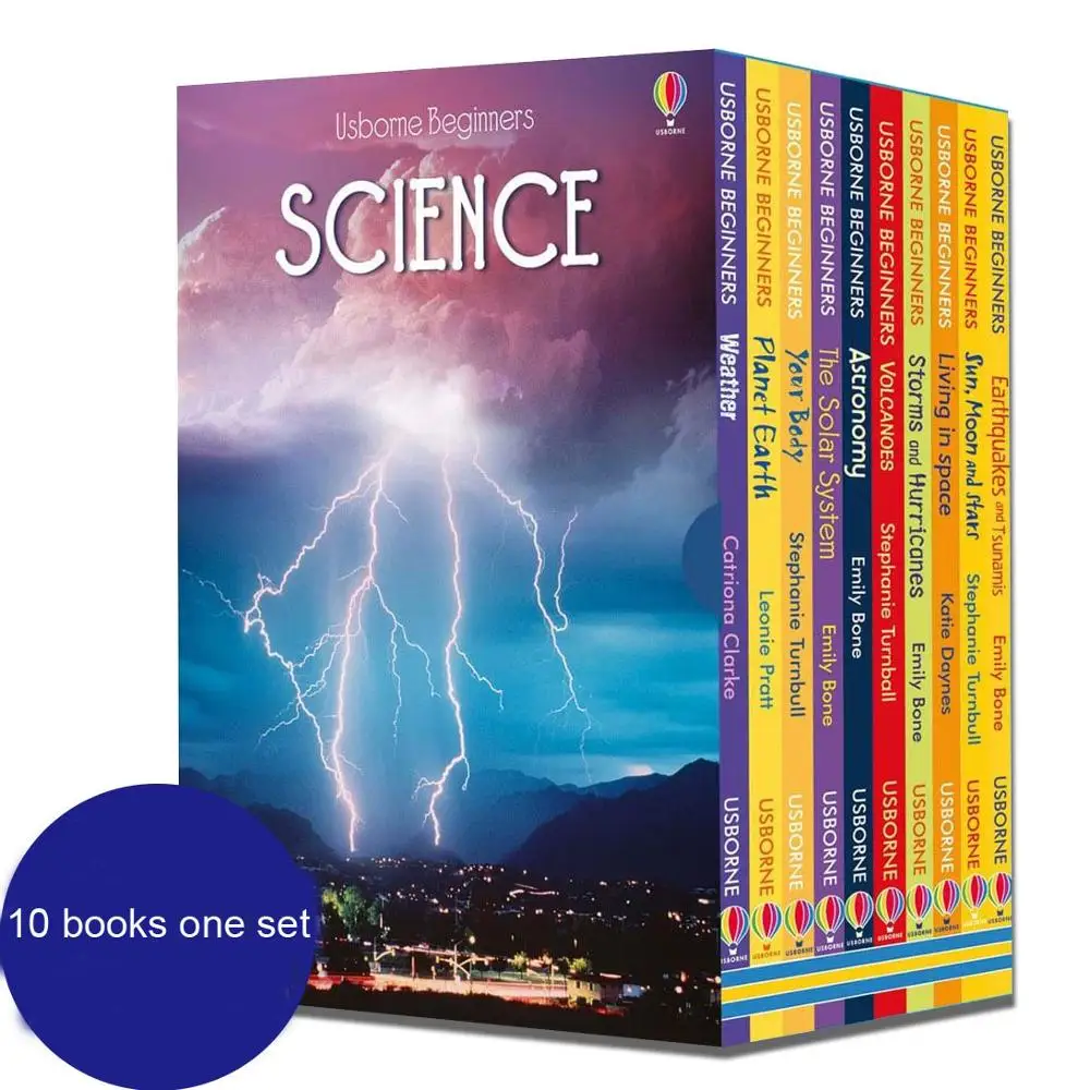 10 books gift box set English Usborne Beginners Science Primary Science 6-12 Years early education picture story book hard cover