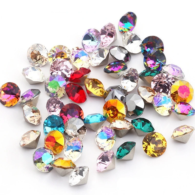 

50pcs Round Crystal K9 Glass Nail Art Diamond High Quality Glitter Crafts Gemstone Wholesale Diamonds 4mm 5mm 6mm 7mm 8mm 10mm