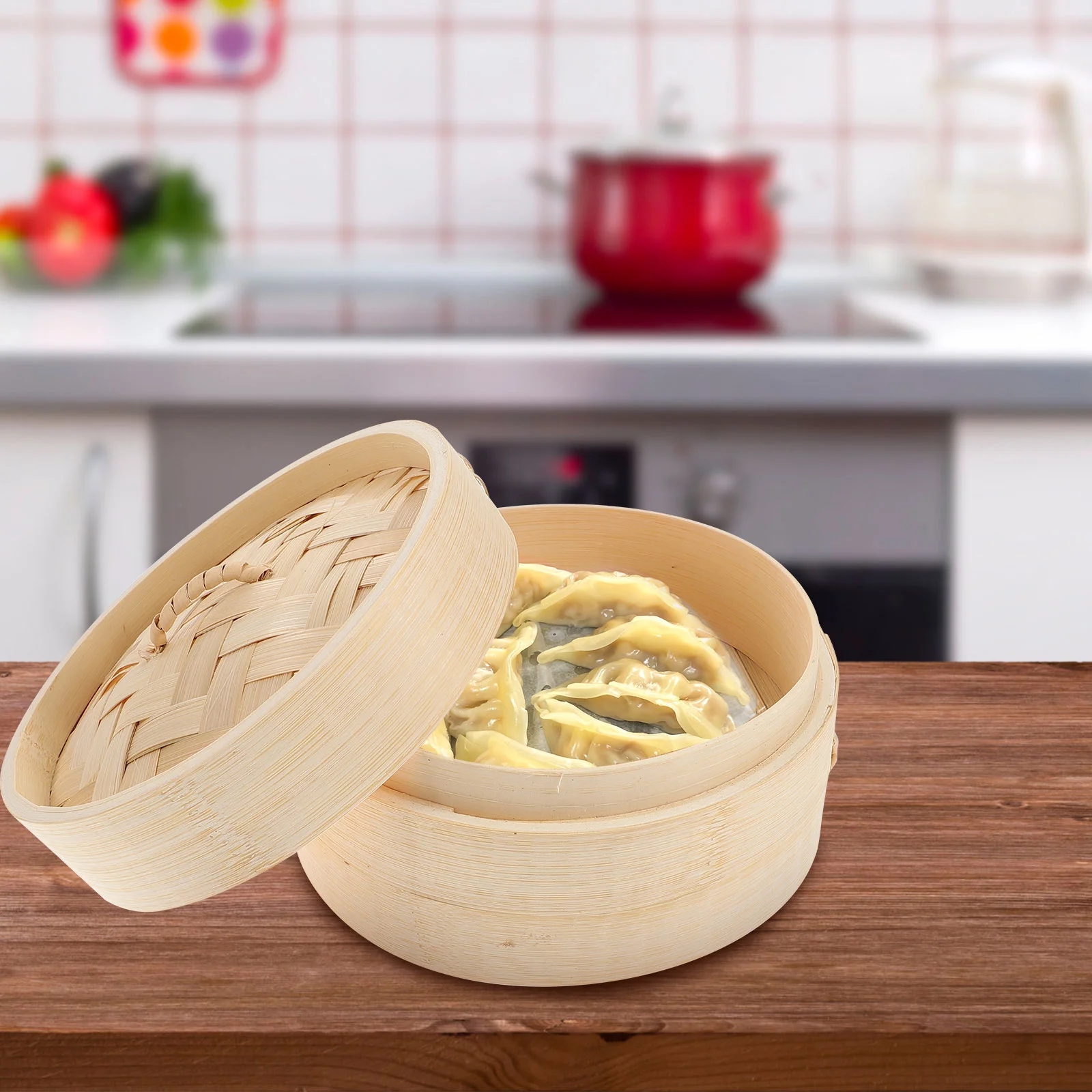 Многофункциональная бамбуковая корзина для приготовления еды на пару