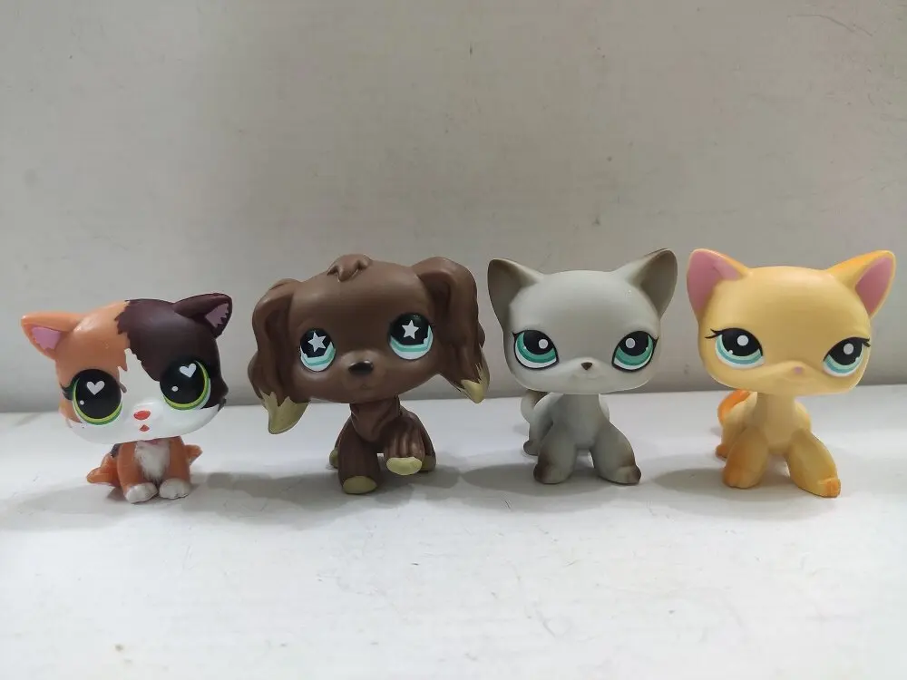 

4pcs/lot LPS Action Figure pet shop CAT DOG Littlest Pet Shop kid toy #960#391#339
