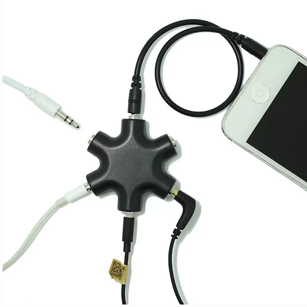 

3.5mm Earphone Audio Splitter 1 Male to 1 2 3 4 5 Female Cable 5 Way Port Aux Music Sound Output Cables Stereo Headset Extension