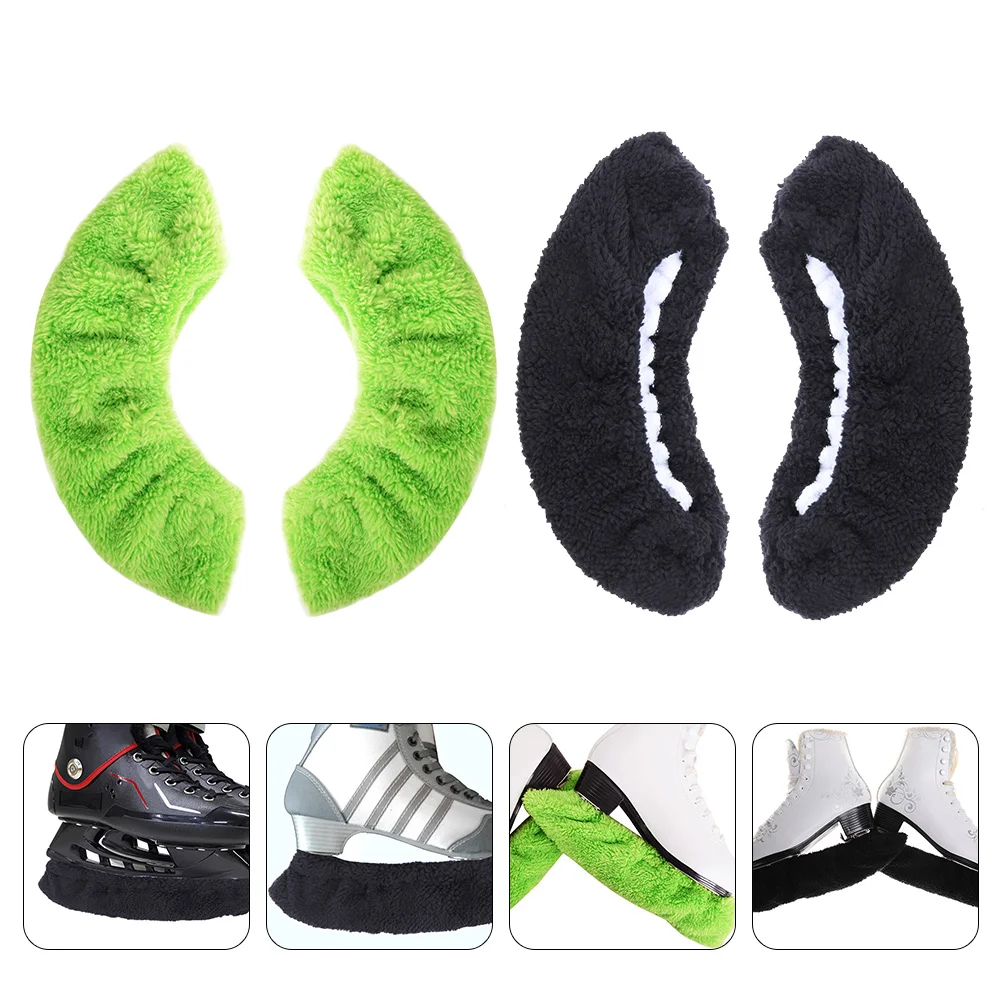 

2 Pairs Towels Kids Ice Skates Blades Covers Guards Sports Skating Supplies Hockey Men Women Artistic