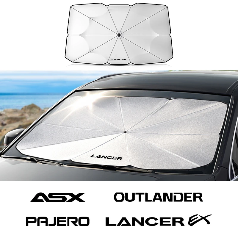 

Солнцезащитный зонт на лобовое стекло автомобиля для Mitsubishi Outlander Lancer 9 EX ASX Pajero L200 Colt Eclipse Ralliart Triton Delica 2019