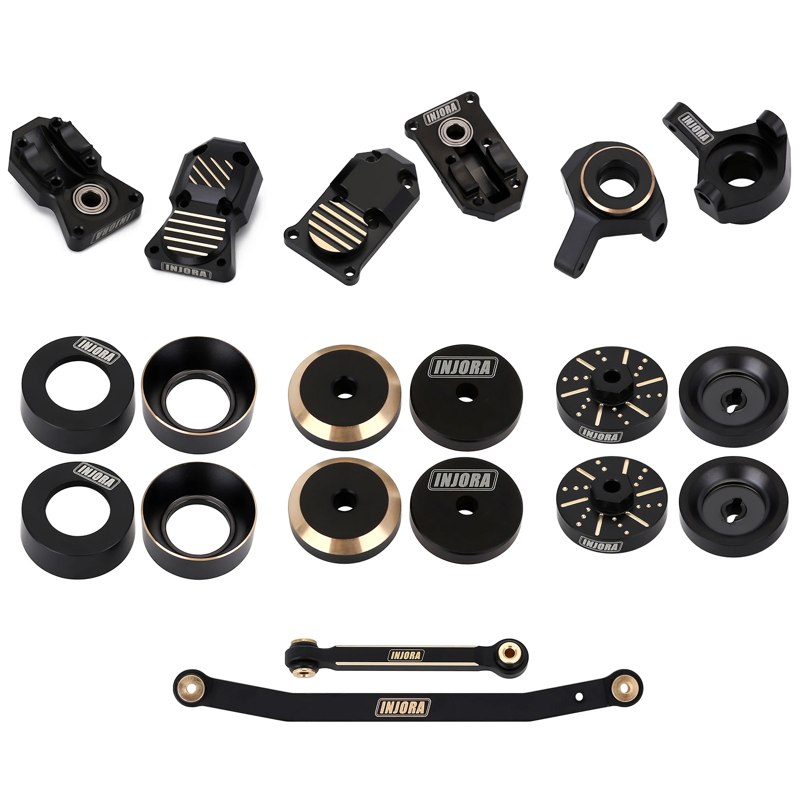 

Black Coating Brass Steering Knuckles Heavy Counterweight Wheel Hex For 1/24 RC Crawler Car Axial SCX24 Upgrade Parts