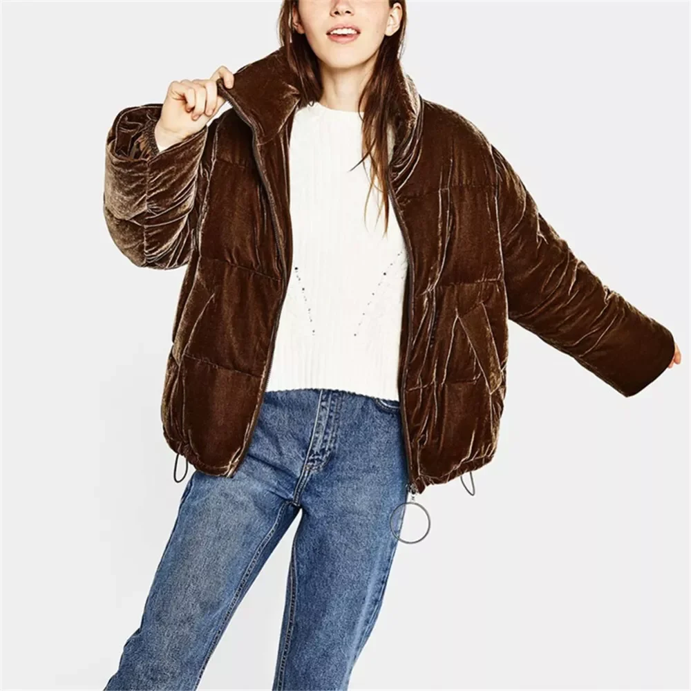 New2022 Woman Winter Coat 2021 New Velvet Thick Parka Solid Stand Collar Outwear For Female Causal Winter Parka Women Coats