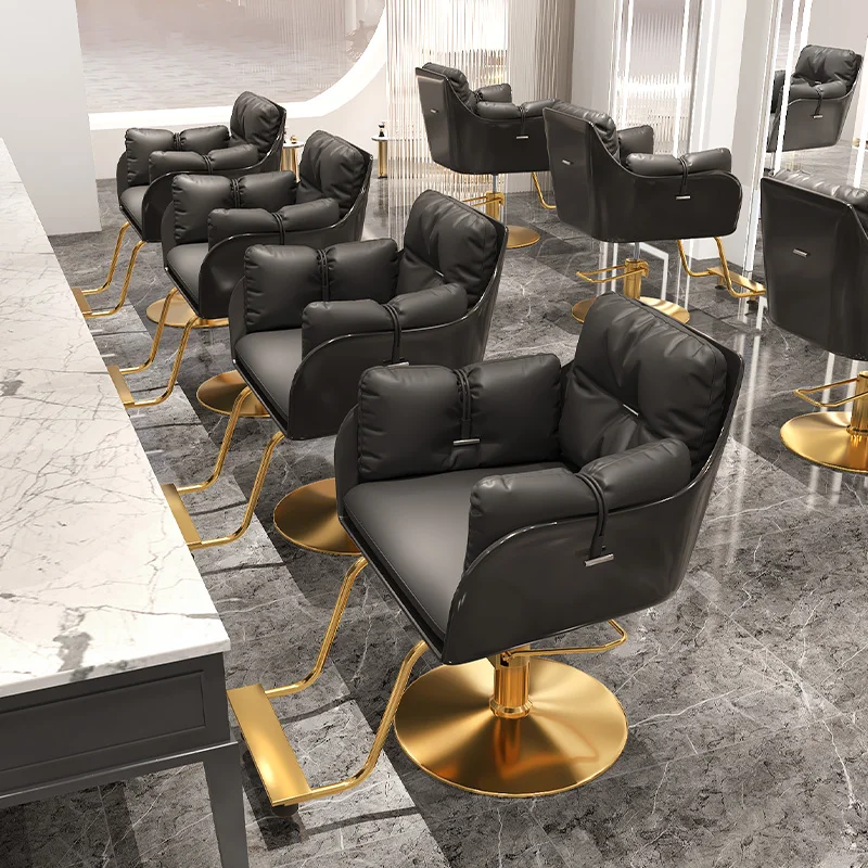 Золотые винтажные парикмахерские кресла вращающиеся Роскошные педикюрные