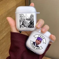 michael scott the office funny humor tv earphone case for airpods1 2 3 pro clear soft silicone wireless bluetooth headphone case