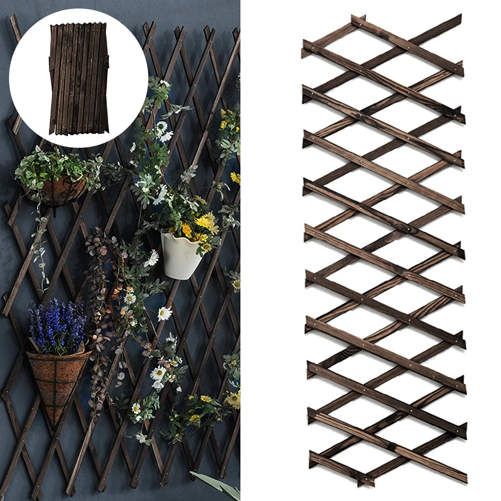 

Expanding Divider Wooden Trellis Climbing Plants Support Panel Screening Lattice Garden Wall Fence