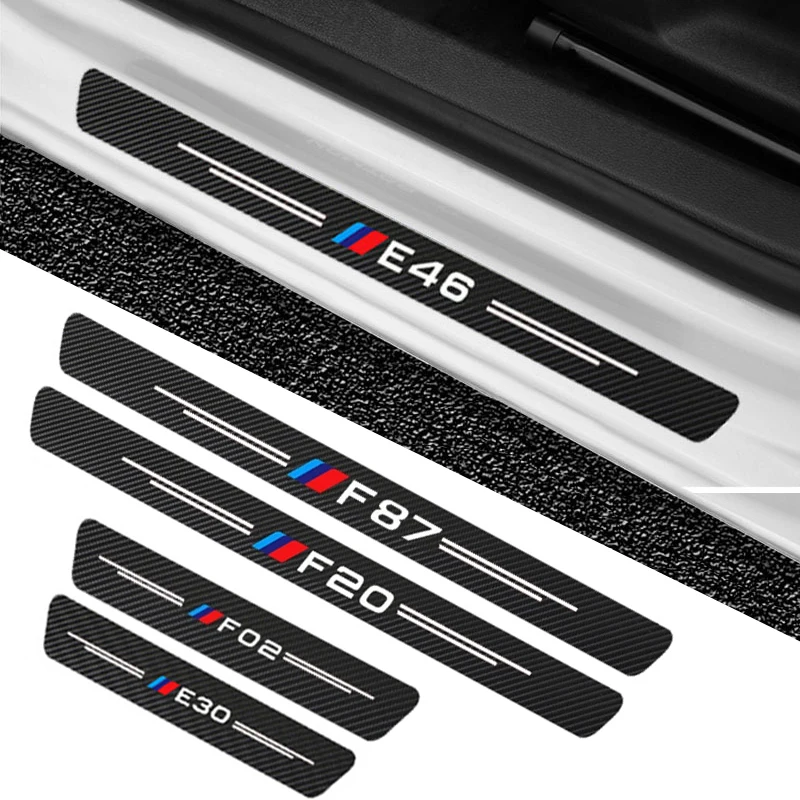 Защитная пленка для порога двери автомобиля наклейки из углеродного волокна BMW E46