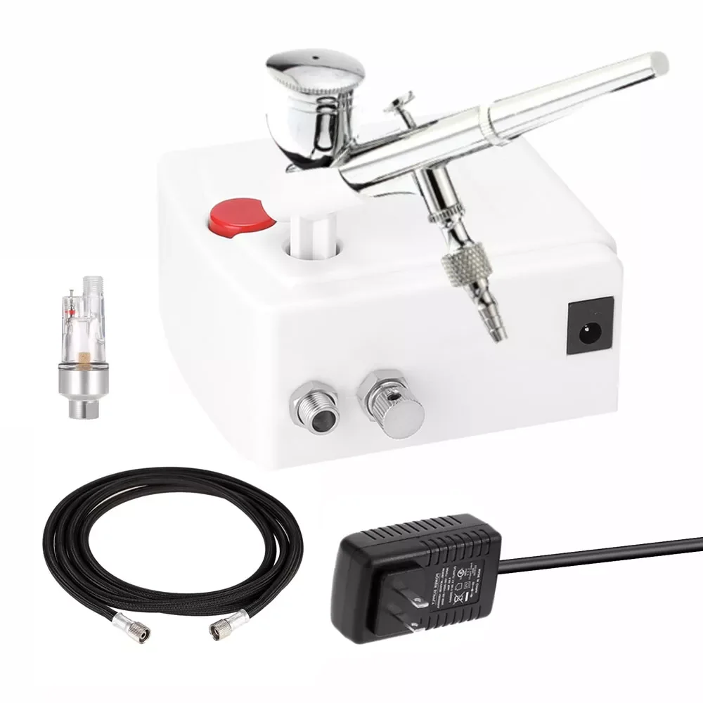 

Аэрограф NEW2023 с гравитационной подачей, воздушный компрессор двойного действия, для художественной живописи, маникюра, ремесла, распыления ...