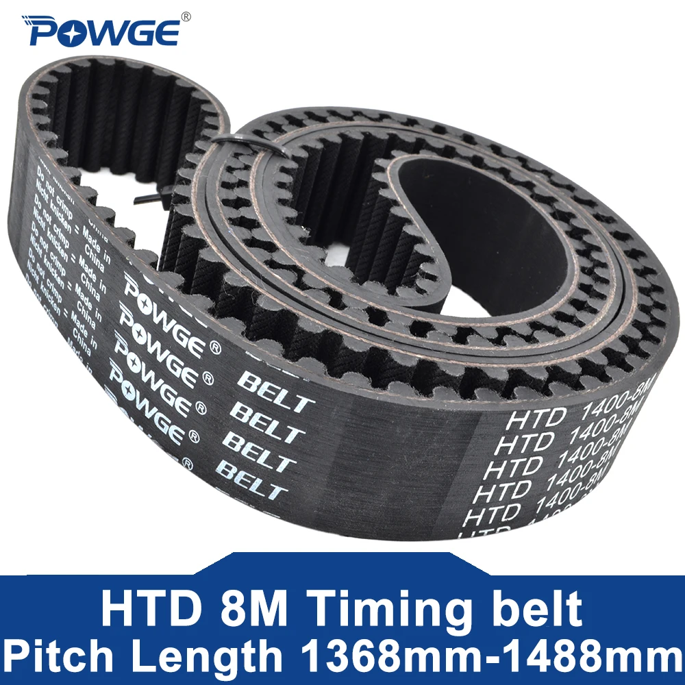 

Ремень ГРМ POWGE HTD 8M Lp = 1368 1376 1384 1392 1400 1408 1416 1424 1432 1440 1448 1456 1464 1472 1480 1488, ширина 15-50 мм, резина