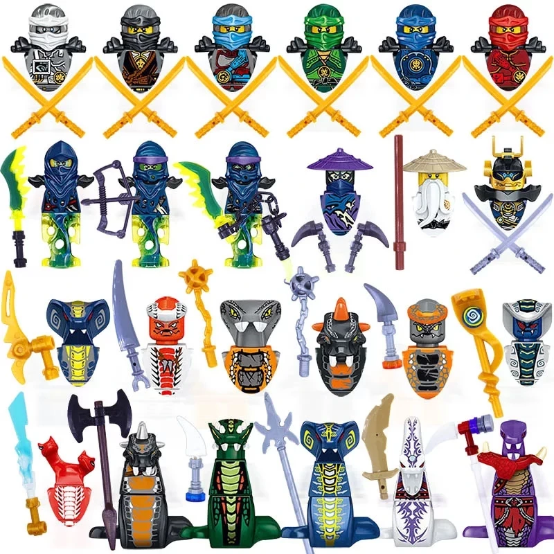 Мастер Spinjitzu новая кукла Ninjagoed экшн-фигурки мотоцикл Lioyd Jay Pythor змея подарок
