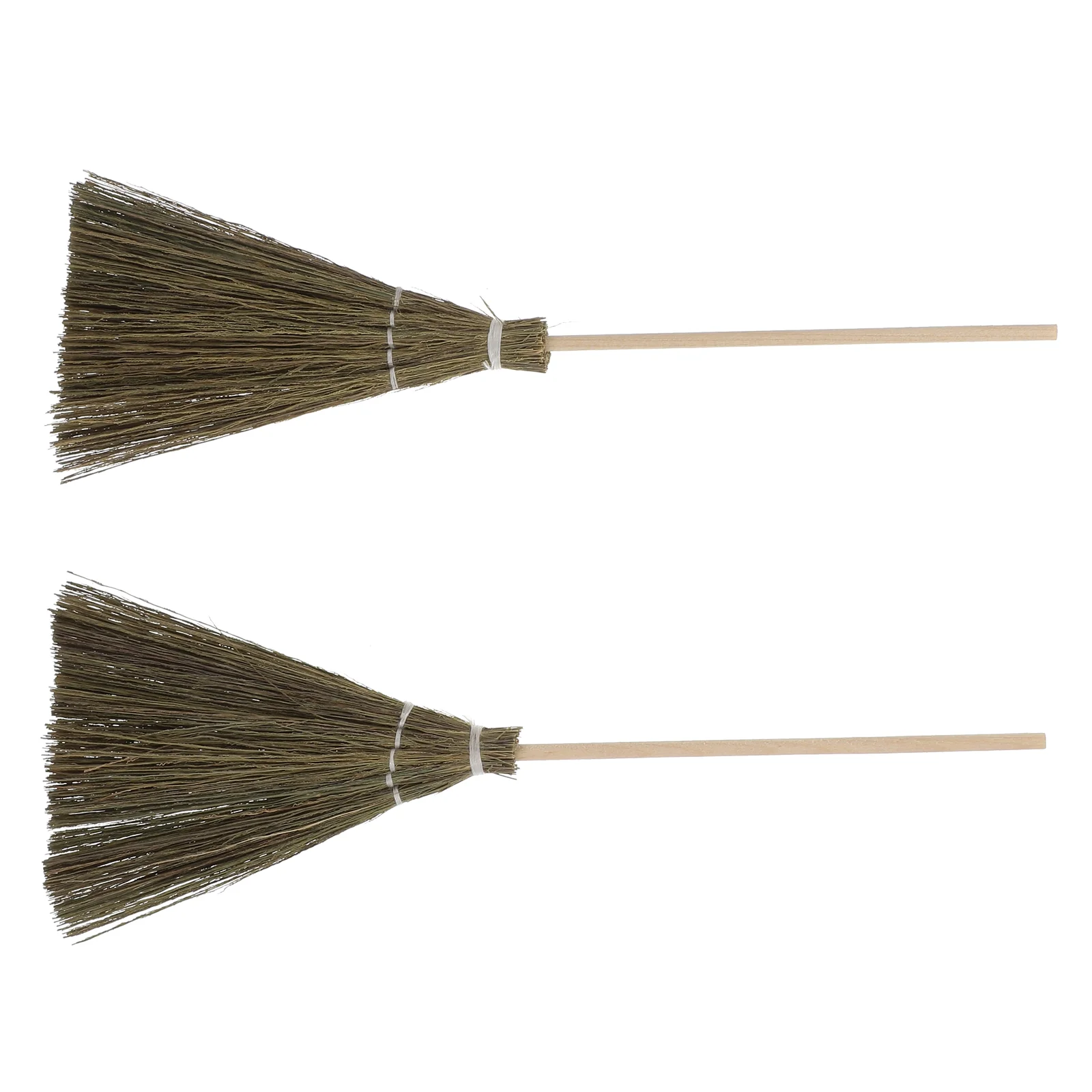 

2 Pcs Broom Model Kids Dolls Brooms Ornament Trinkets Photo Props Miniature Witches Broom Wood Miniature Brooms Crafts Child
