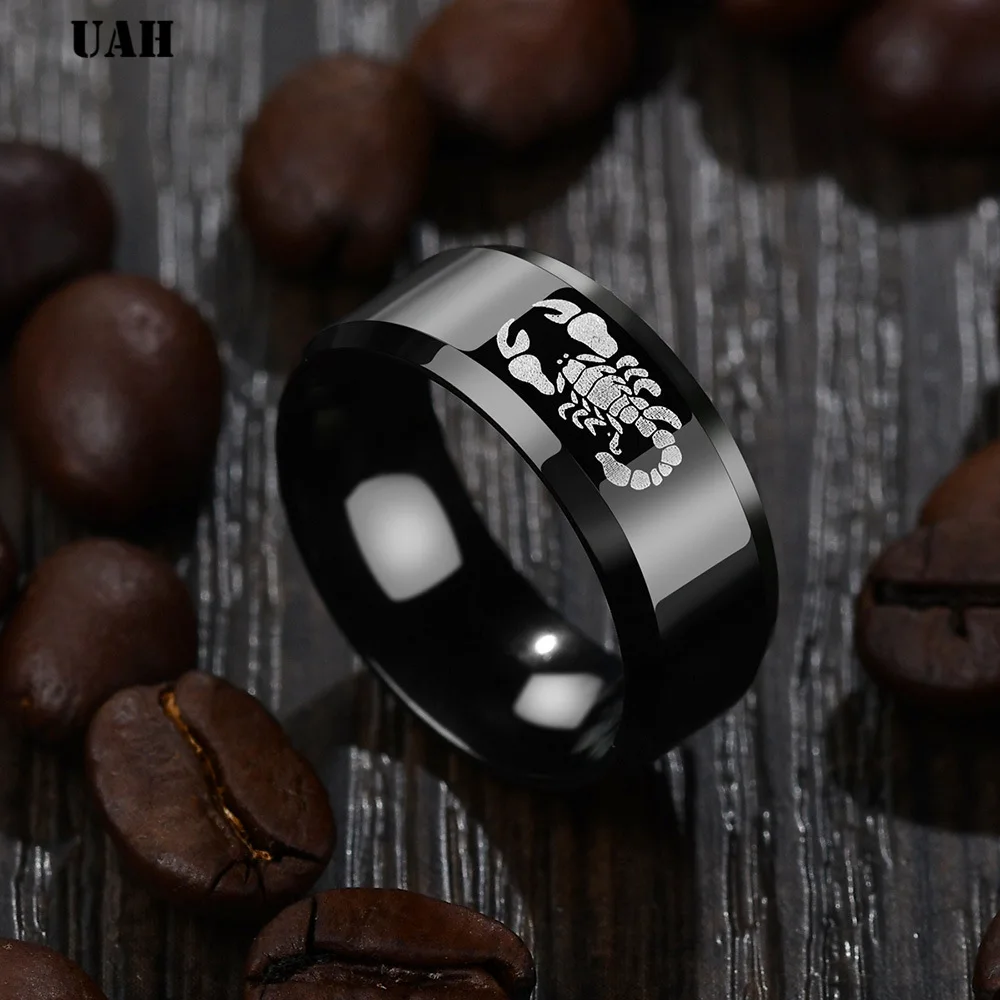 Мужское ретро-кольцо Скорпион из нержавеющей стали с узором скорпиона