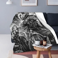 sons of anarchy rock blanket cover bobby elvis jax teller crime plush throw blanket bed sofa printed soft warm bedspreads