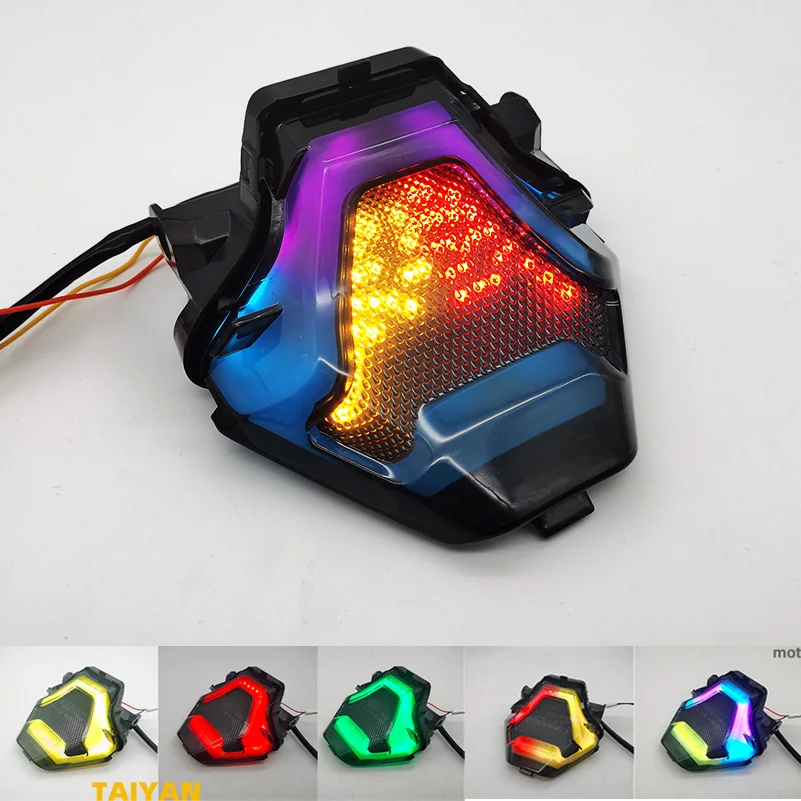 Задний фонарь для мотоцикла со светодиодными поворотниками и приложением RGB Yamaha