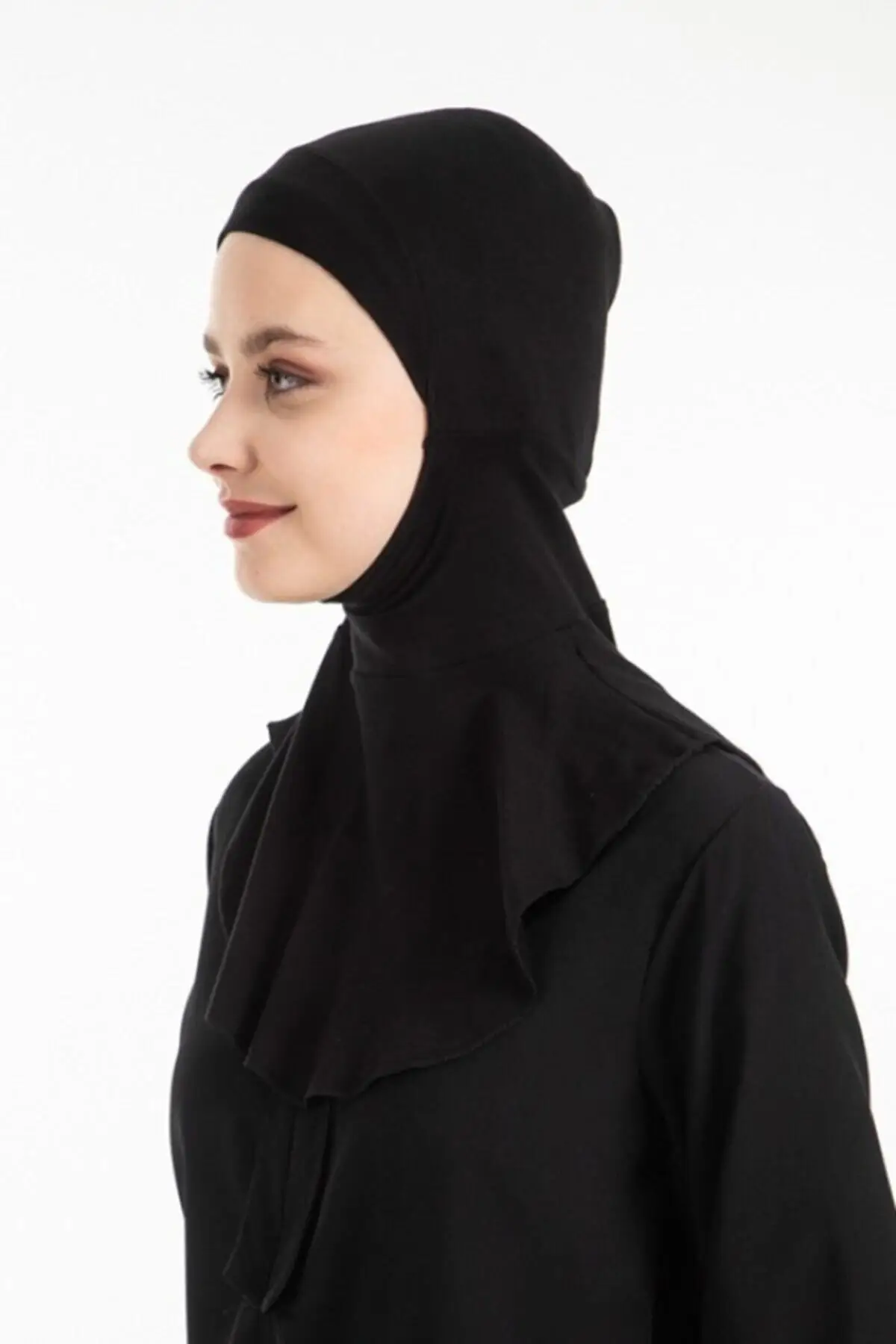 

Hijab Bone с ожерельем-черная пляжная одежда Hijab