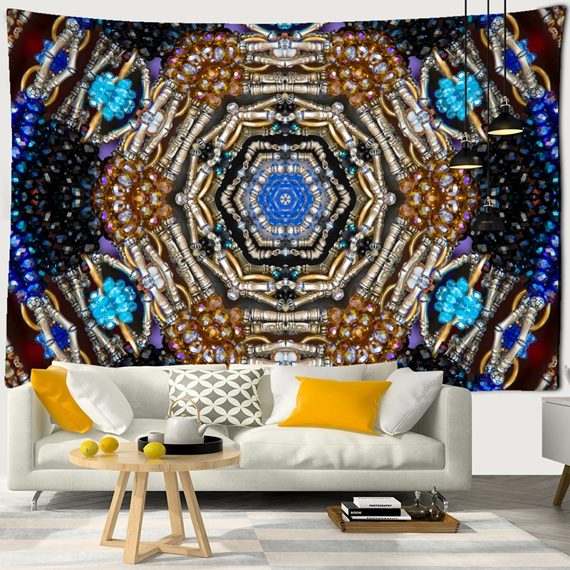 

Indian Mandala Tapestry Wall Hanging Witchcraft Psychedelic Tapiz Hippie Background Cloth Home Decor Doorway Curtain Tapestry