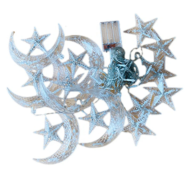 

СВЕТОДИОДНАЯ Гирлянда в виде Луны и звезд, праздничное украшение, неоновое освещение для свадьбы, Рамадана