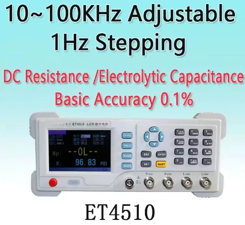 Новый настольный LCR-тестер ET4501 ET4502 ET4510, цифровой измерительный мост 10 Гц~100 кГц с плавной регулировкой частоты 1 Гц (art.: 3920d9bd951bf) - 3920d9bd951bf