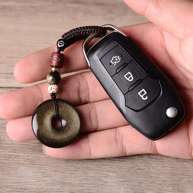Брелок-подвеска золотой обсидиан для мужчин и женщин пара дизайн салона