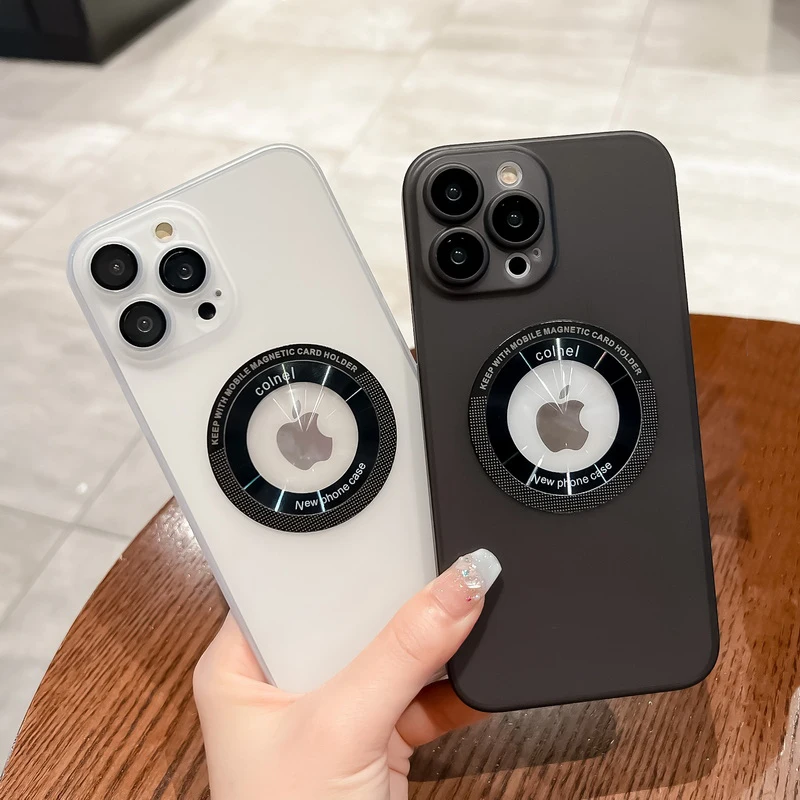 Ультратонкий Прозрачный Магнитный чехол для телефона Magsafe с беспроводной зарядкой для iPhone 14 13 Pro Max 12, прозрачный жесткий матовый чехол