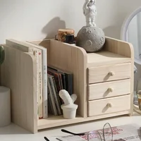 Office Desk Solid Wooden Drawer Storage Box Porta Mascarilla Table Sundries Cosmetics Organizing Children's Small Bookshelf