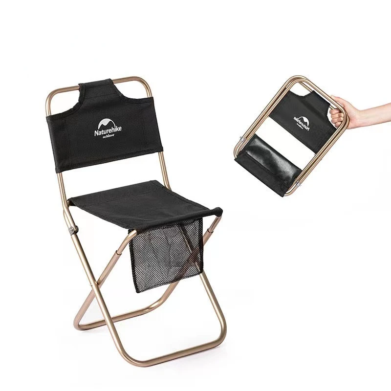 

Naturehike portable outdoor folding aluminum alloy wear-resistant backrest camping pony stool - MZ01