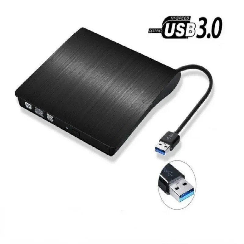 Внешний USB 3 0 высокоскоростной DL DVD RW ГОРЕЛКА для записи компакт-дисков тонкий