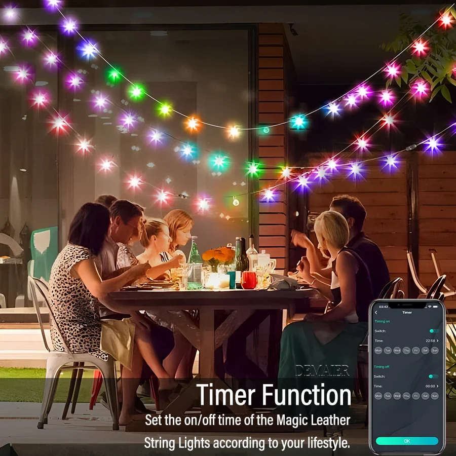 USB Рождественский светильник WS2812B Pixels RGBIC Fairy String Music Dream Color DC5V Светодиодная