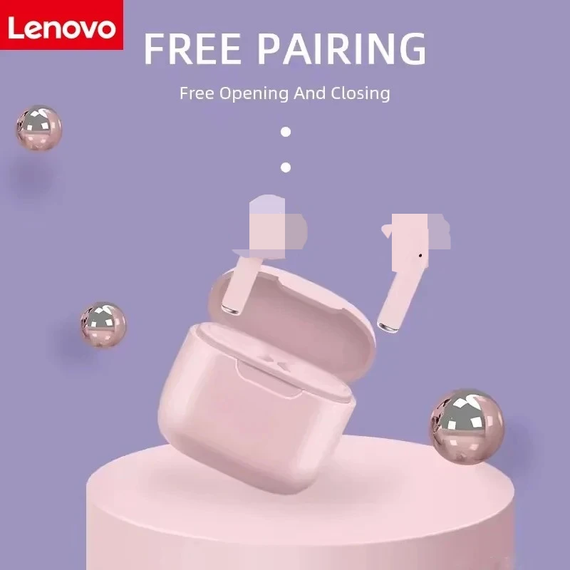 Фото Наушники Lenovo TWS Беспроводные Bluetooth-наушники Басовое сенсорное управление Стерео шумоподавление Длительный режим ожидания №3