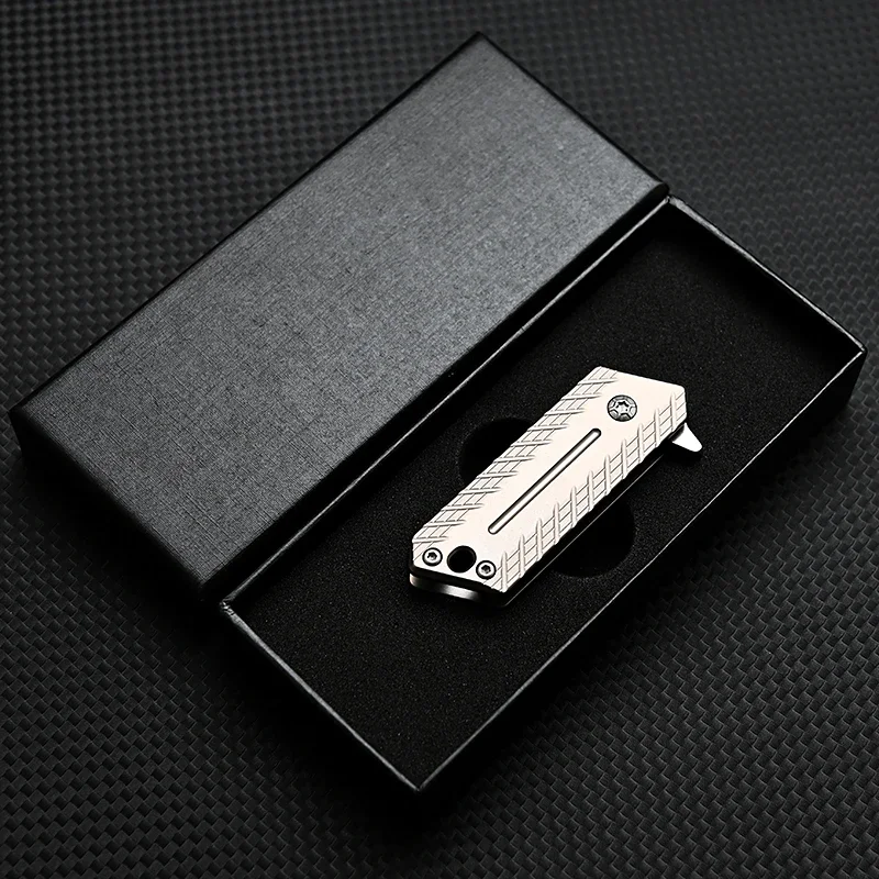 Складной нож из титанового сплава острый стали высокой твердости D2 с