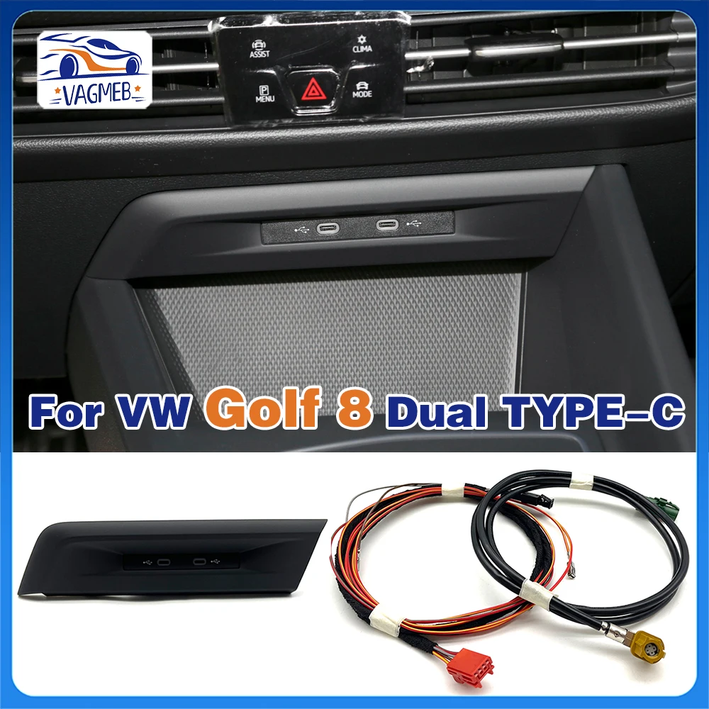 

Оригинальный 5HG 863 099 A 5HG863099A для VW EVO платформы Golf MK8 Golf 8 2021 2022 2023 2024 двойной фотографический переключатель + кронштейн USBC USB C