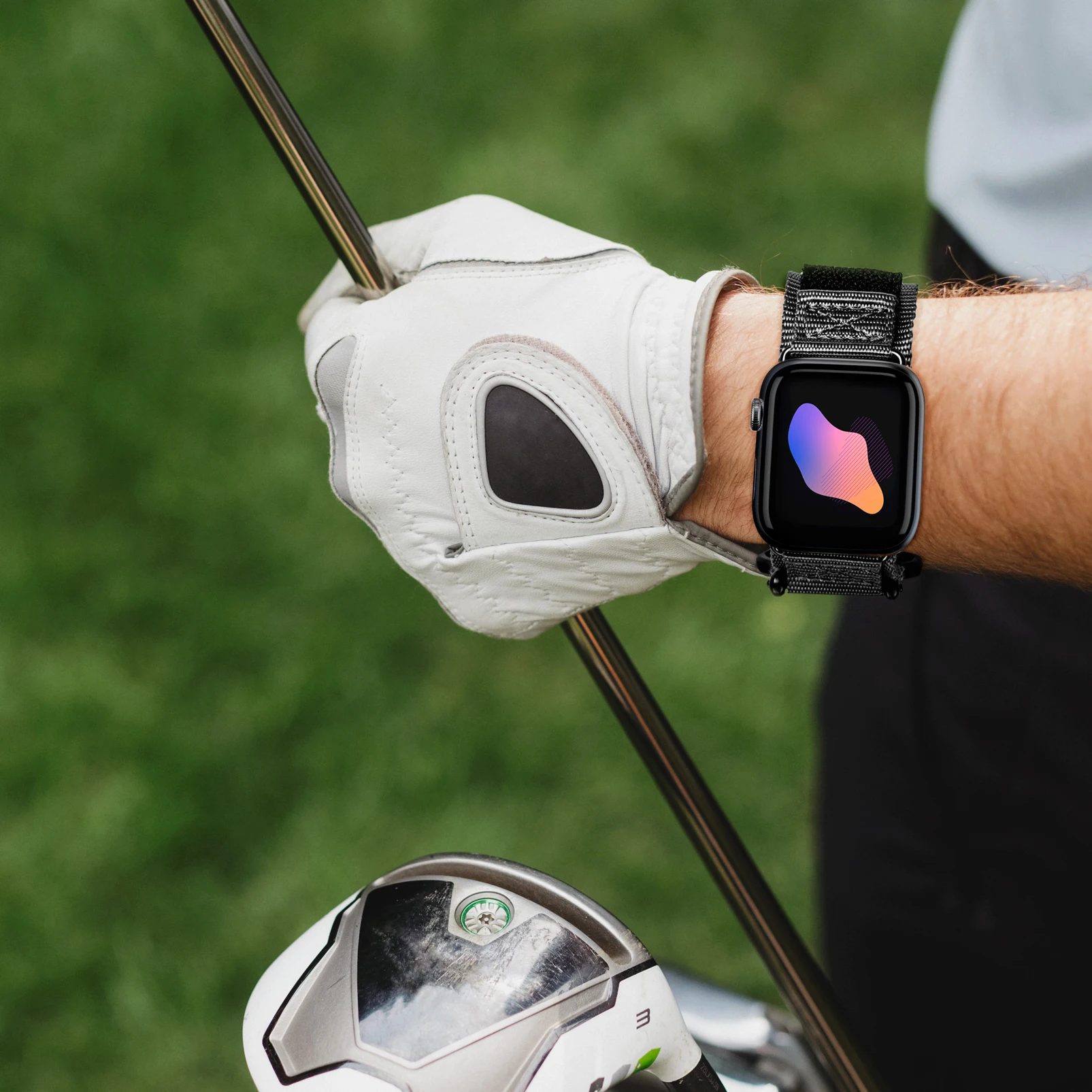 Super Rugged Nylon Sport Band for Apple Watch 40 41 45 40 44mm for iwatch 7 5 6 se 2 3 38mm 42mm strap bracelet wristbelt Black