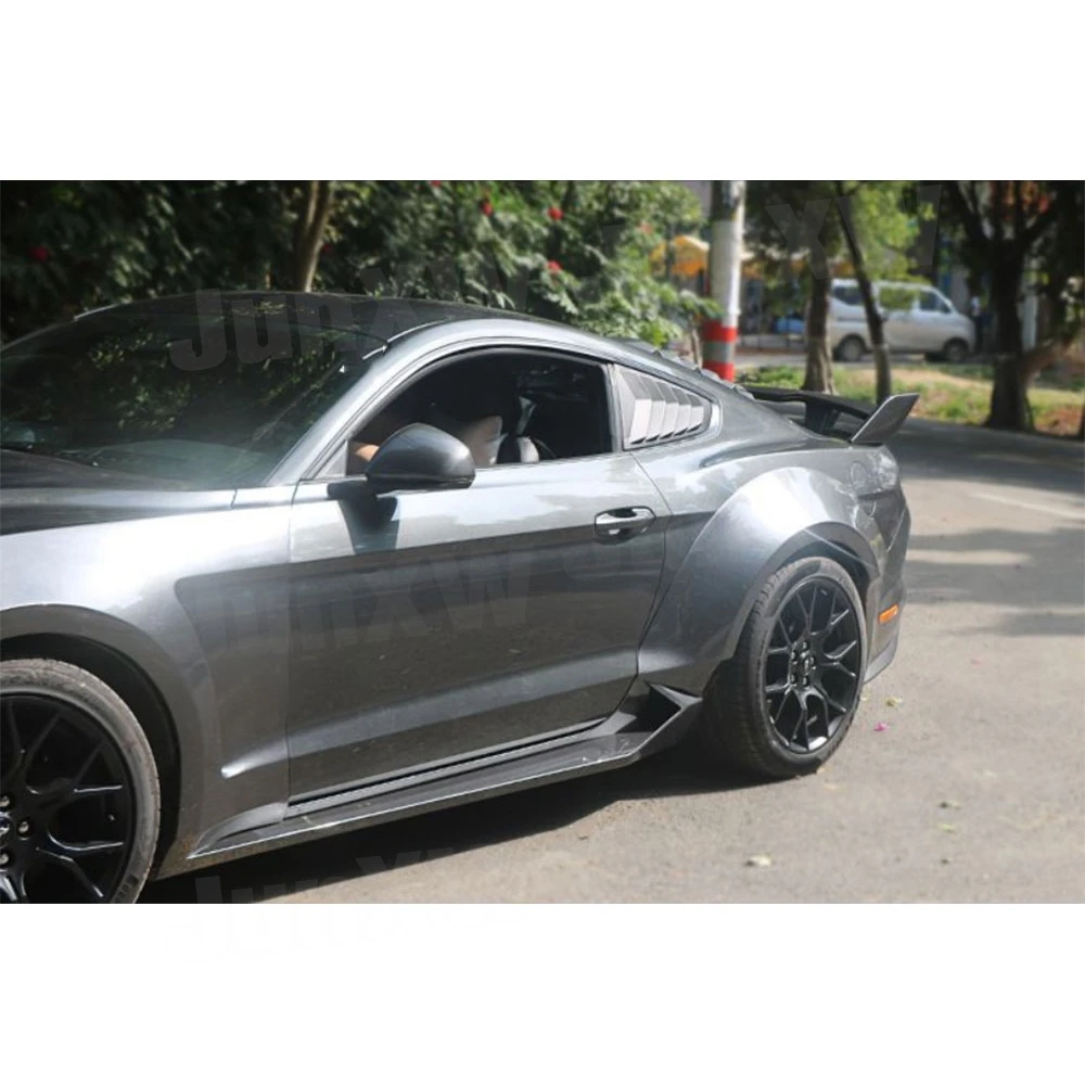 2 шт. боковые юбки из углеродного волокна фартук для кузова губа Ford Mustang Coupe двери