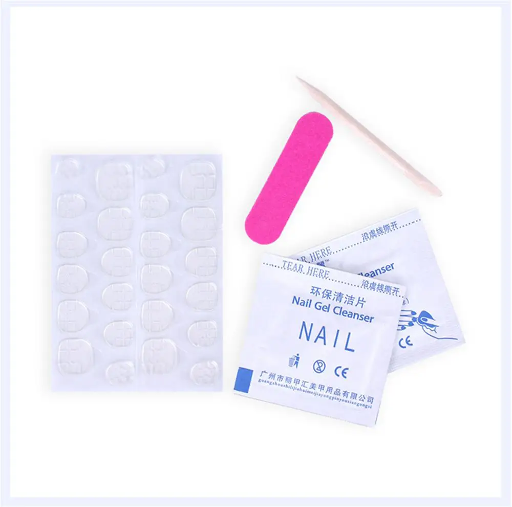 

Wearable False Nail Jelly Glue Nail Files Alcohol Cotton Kit Double-Sided Paste Removable High Adhesion Nail Glue DIY Manicure