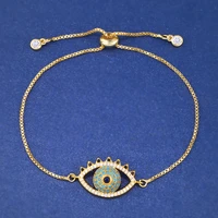 turkey new fashion adjustable bracelets micro pave cubic zirconia devil eyes 2019 creative women bracelet fine jewelry