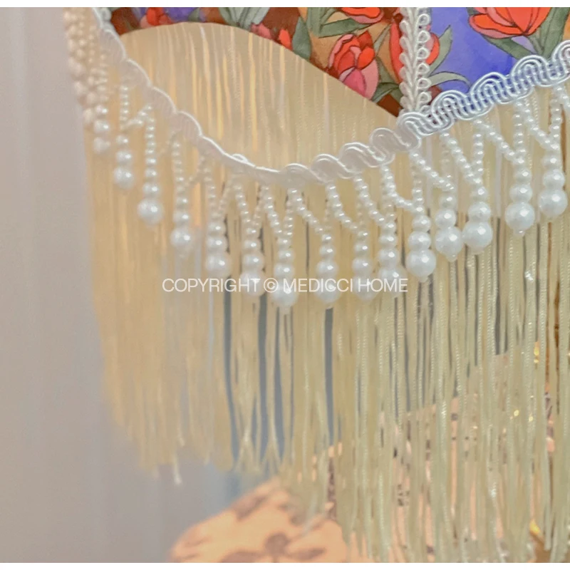 Жаккардовый абажур с цветами маргариток от Medicci Home ручная работа искусственный