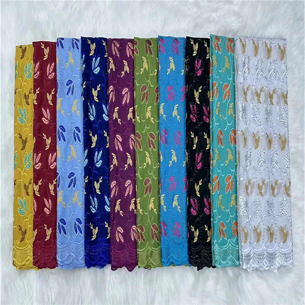 Швейцарская хлопчатобумажная вуаль мягкая и легкая вышивка африканская лафая