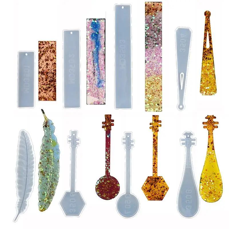 

Bookmark Silicone Epoxy Resin Mold 2 Size DIY Bookmark Jewelry Making Craft Casting Tools Gift Mould