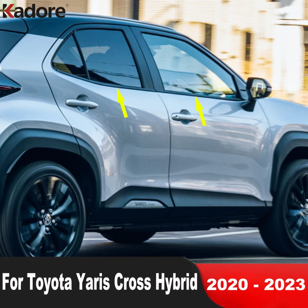

For Toyota Yaris Cross Hybrid 2020 2021 2022 2023 Chrome Window Bottom Sill Trim Molding Frame Strips Car Exterior Accessories