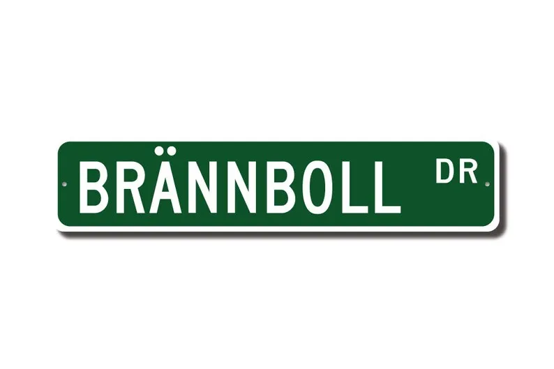 Металлическая табличка Brannboll 40x10 см