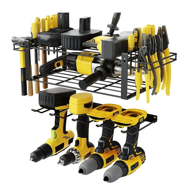 

Органайзер GTBL для электроинструментов, металлический держатель для дрели, сверхпрочный съемный дизайн, настенный держатель для инструмент...