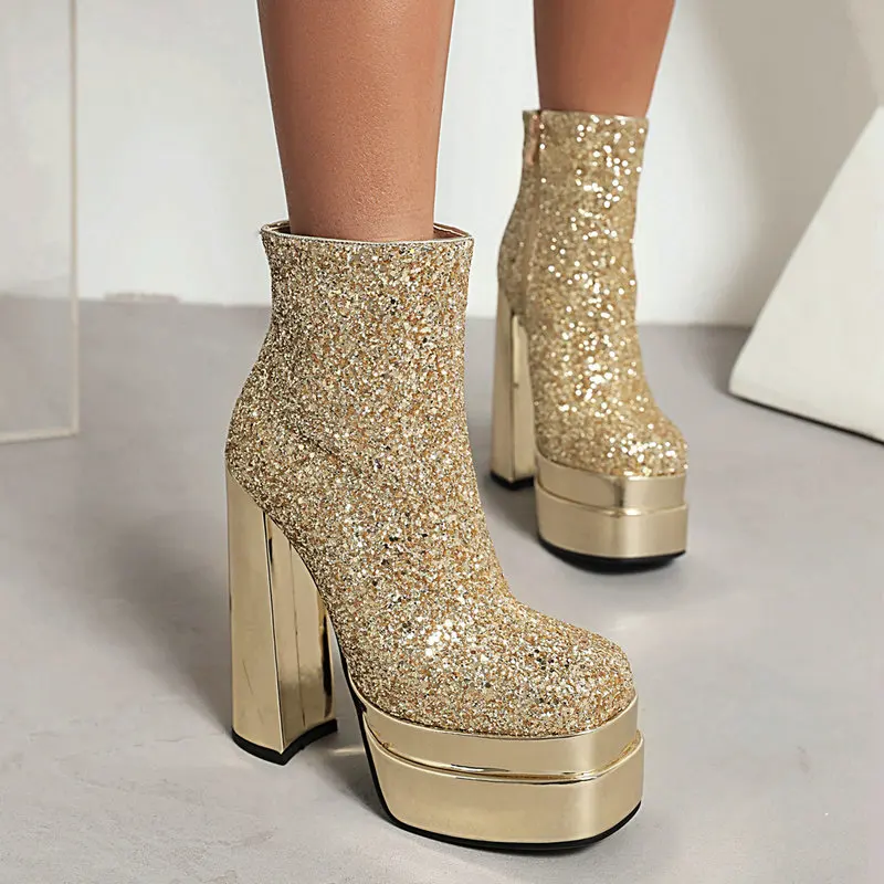 2022 Fashion Glod Silver Women Ankle 