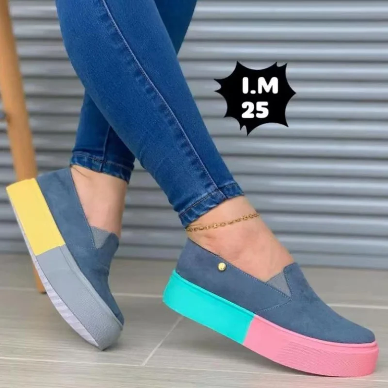 Women's Casual Slip on Shallow Sneakers 2023 Summer Fashion Light Platform Shoes Ladies Sport Shoes Female Foorwear Plus Size 43