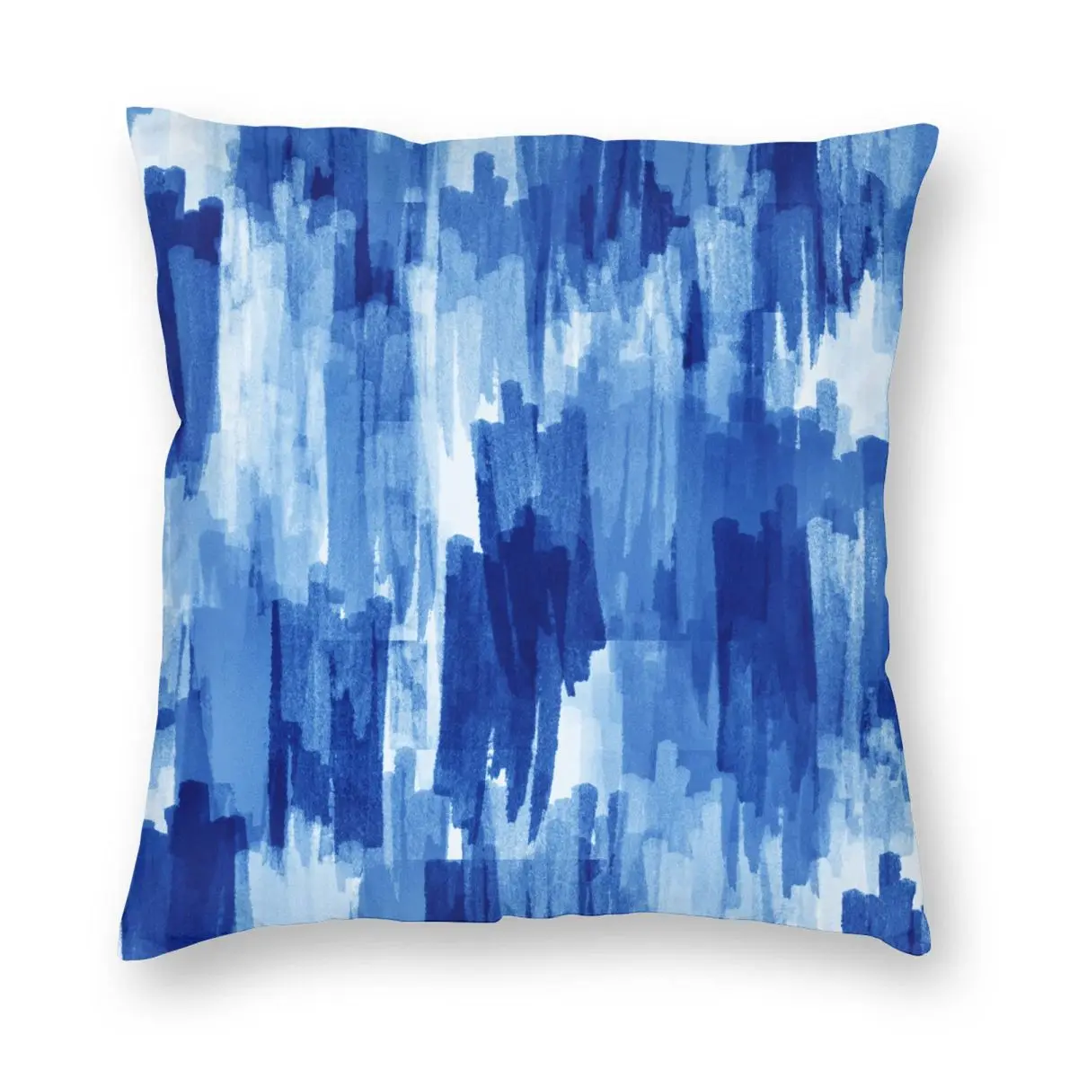 

Abstract Art Blue Painting Pillowcase Soft Fabric Cushion Cover Decorative Throw Pillow Case Cover Sofa Zippered 40X40cm