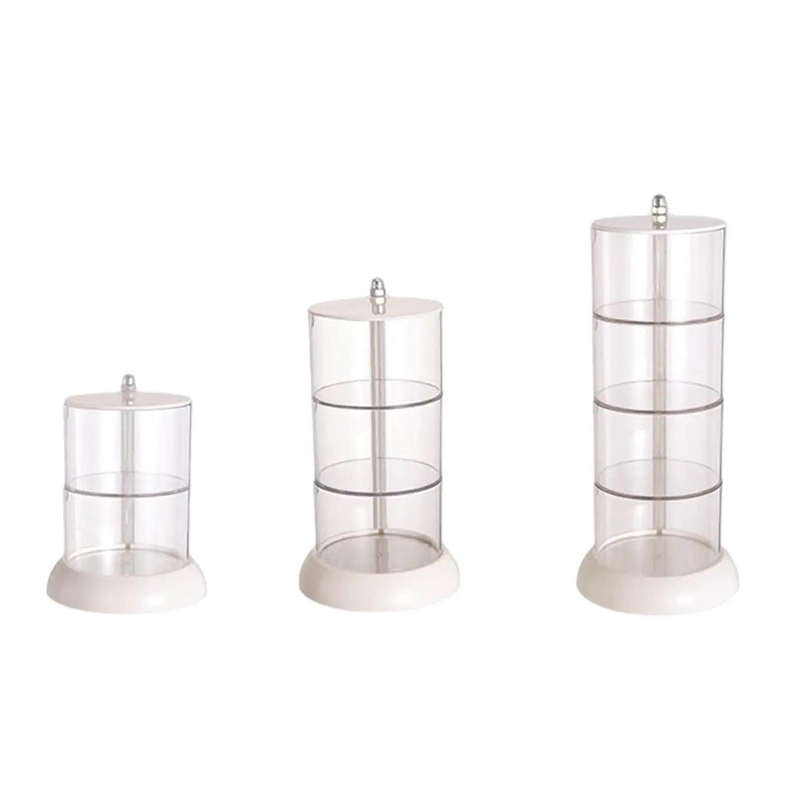 Rotating Round Cotton Pads Organizer Dustproof Blender Sponge Holder Container Drying Box for Cotton Swabs Cotton Pads
