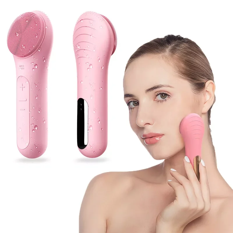 

Electric Silicone Face Cleaner Ultrasonic Facial Cleansing Brush Deep Pore Cleaning Skin Massager Skin Wash Machine Rechargeable