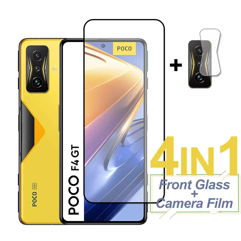 

Full Cover Screen Protector For Xiaomi Poco F4 GT X4 C40 M4 Pro Tempered Glass Protective Phone Camera Film Poco F4 GT X3 F3 M3